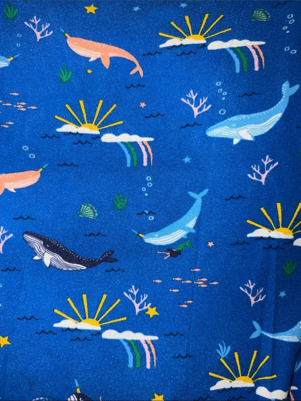 Hanna Anderson Mermaid, Whale, Narwhal Ocean Print Pajama Set